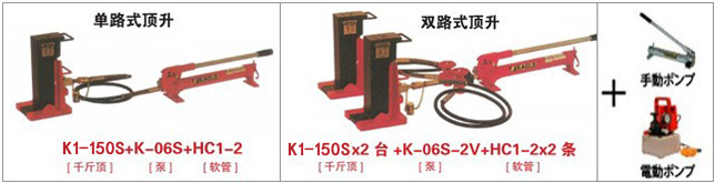 K1-150S鹰牌分离爪式千斤顶示意图片